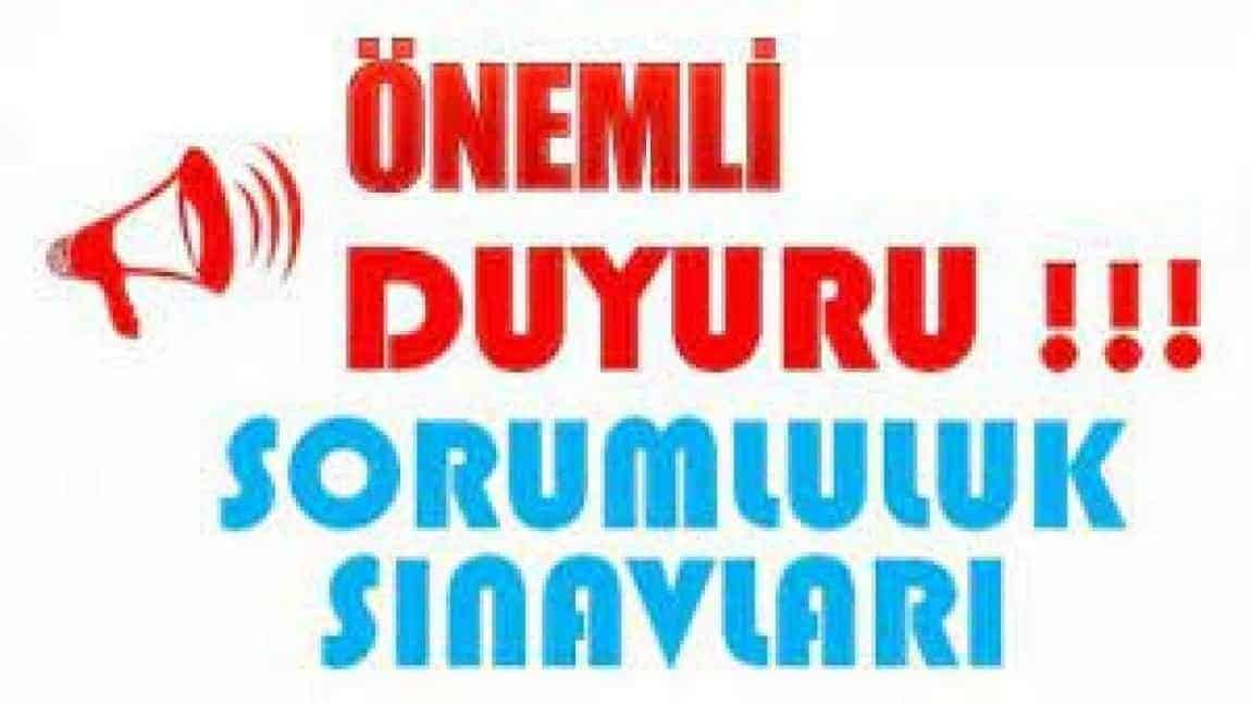 2024-2025 Haziran Dönemi Sorumluluk Sınavı...